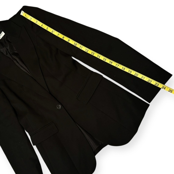 Katharine Hamnett Sofia Black Virgin Wool Blazer One Button Fitted Lapel Size XS - Picture 4 of 9